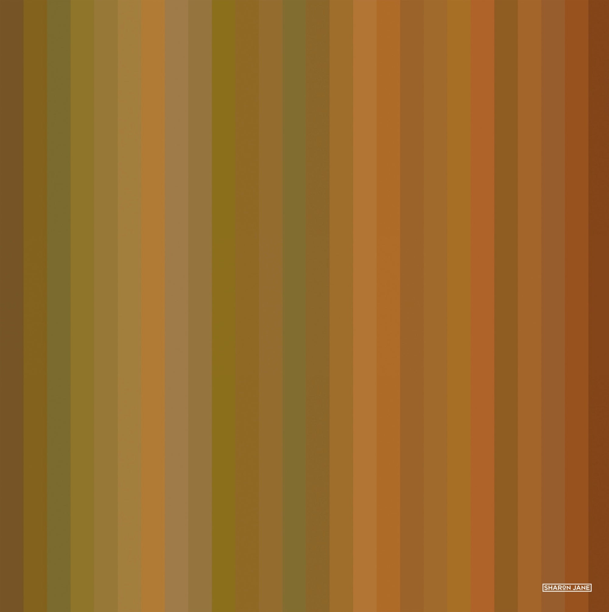 Graphic Stripe art Print - Terracotta