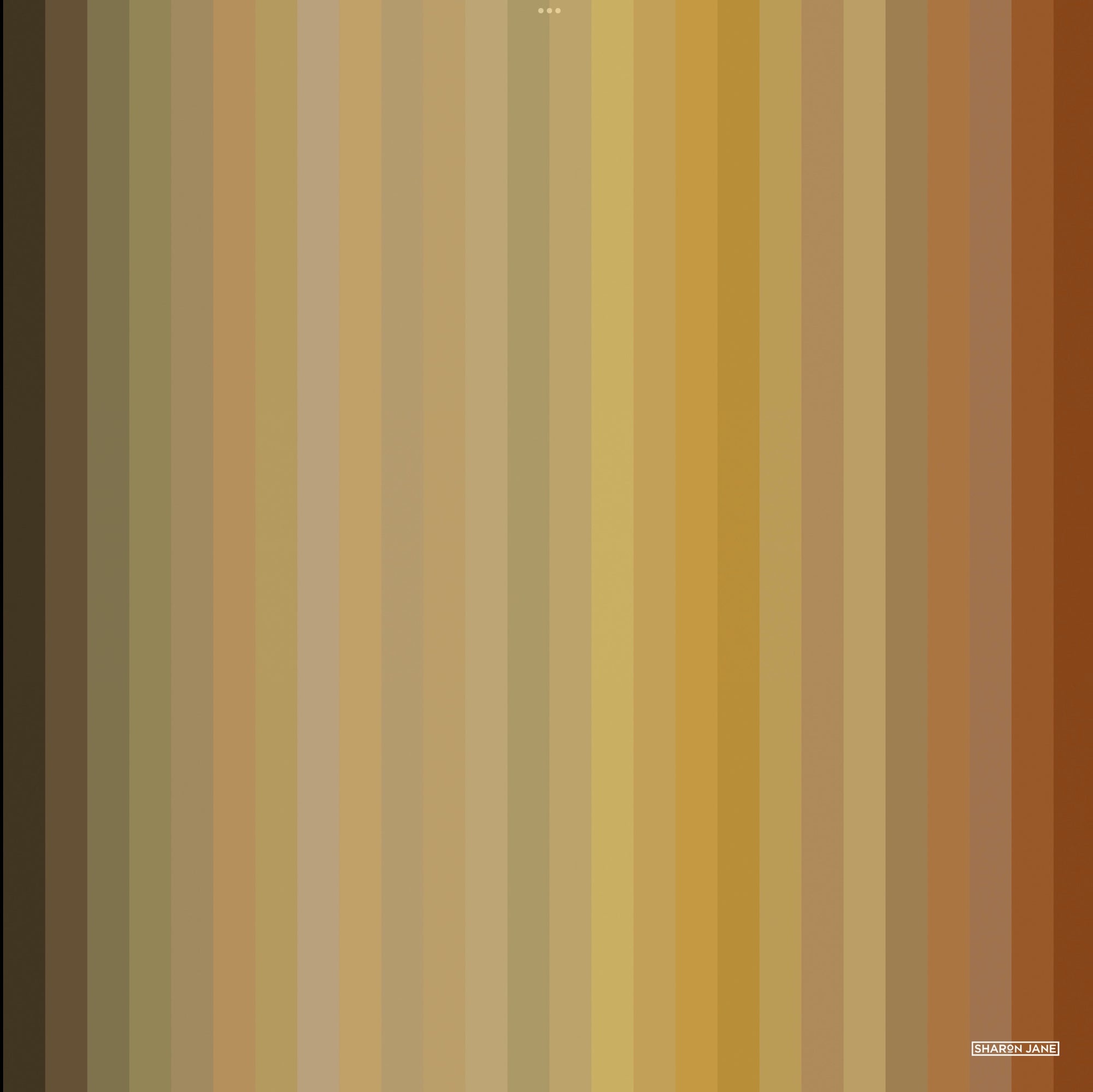 Striped art Print - Ochre