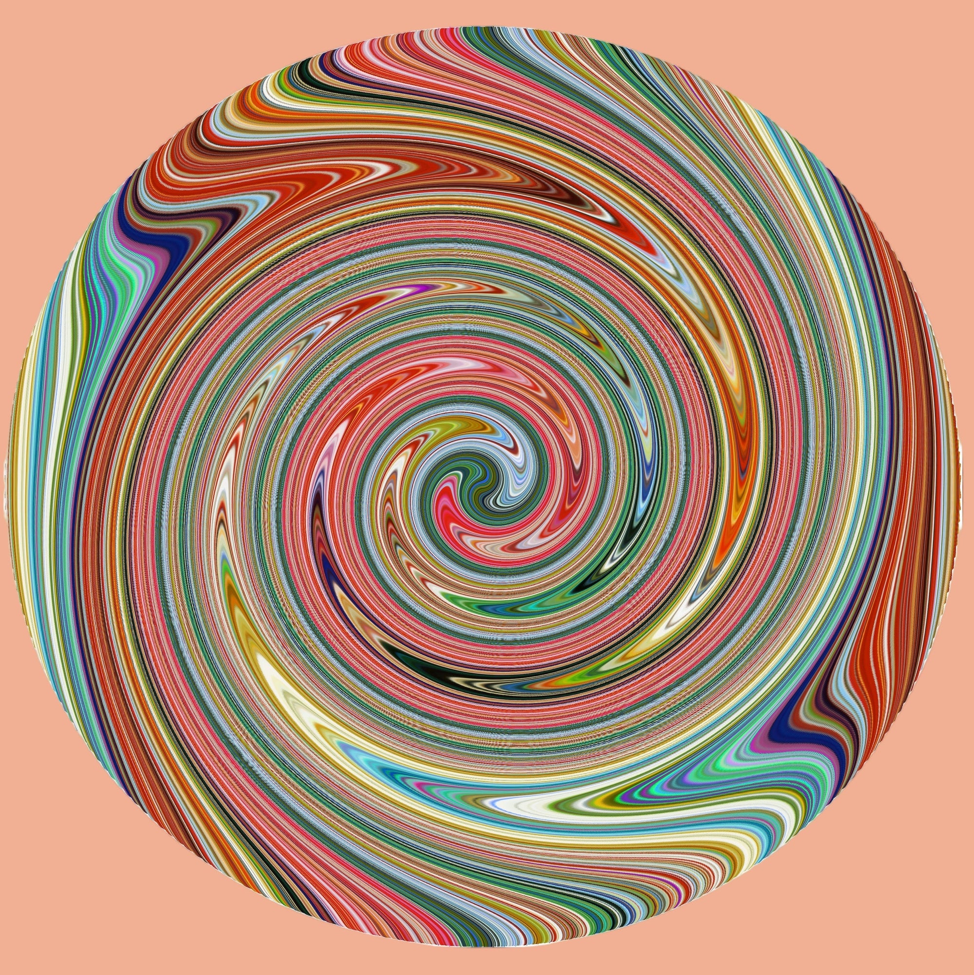 Graphic Swirl Circle Print