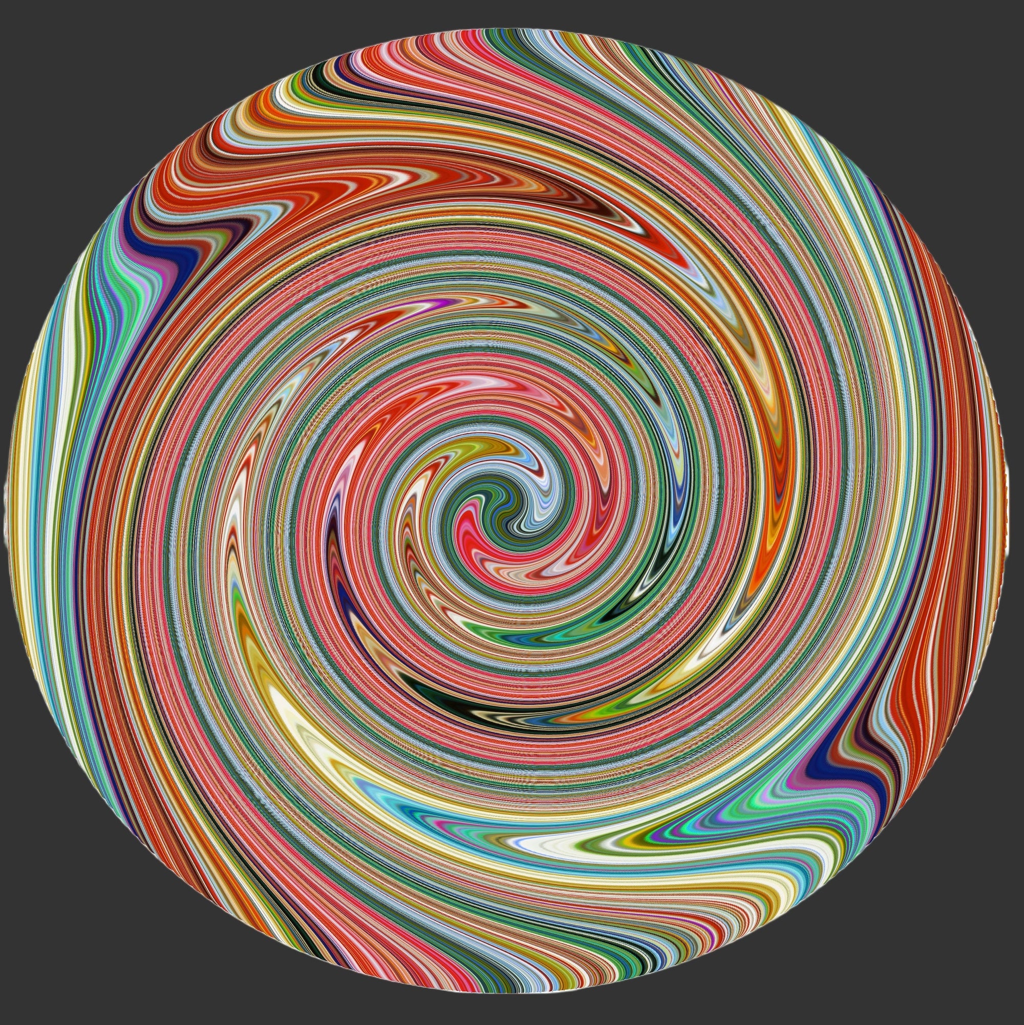 Graphic Swirl Circle Print